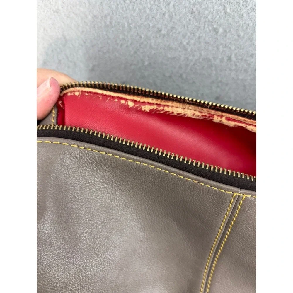 Dooney & Bourke Hobo Bag & Wallet Large Mushroom Black Leather Tassel CF937